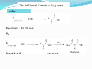reaction




Mechanism - it is not clear

Eg




Isocyanic acid                carbamate
 