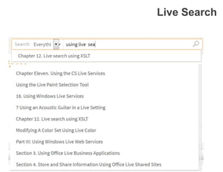 Live Search
 