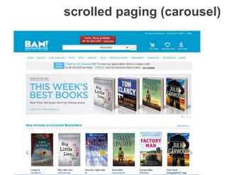 scrolled paging (carousel)
 