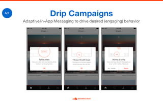 Drip Campaigns
Adaptive In-App Messaging to drive desired (engaging) behavior
Act
 