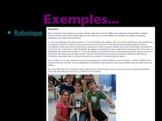 Robotique Exemples... 