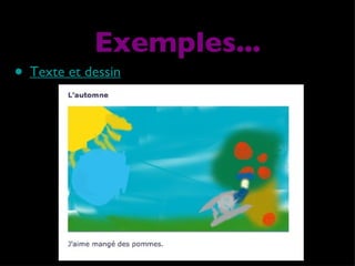 Texte et dessin Exemples... 