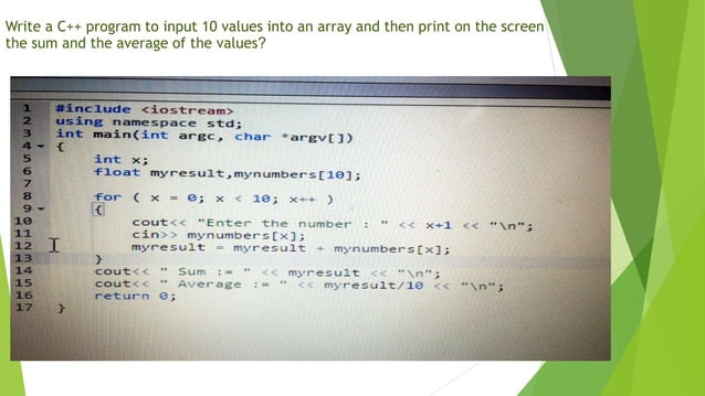Presentation & arrays & | PPT