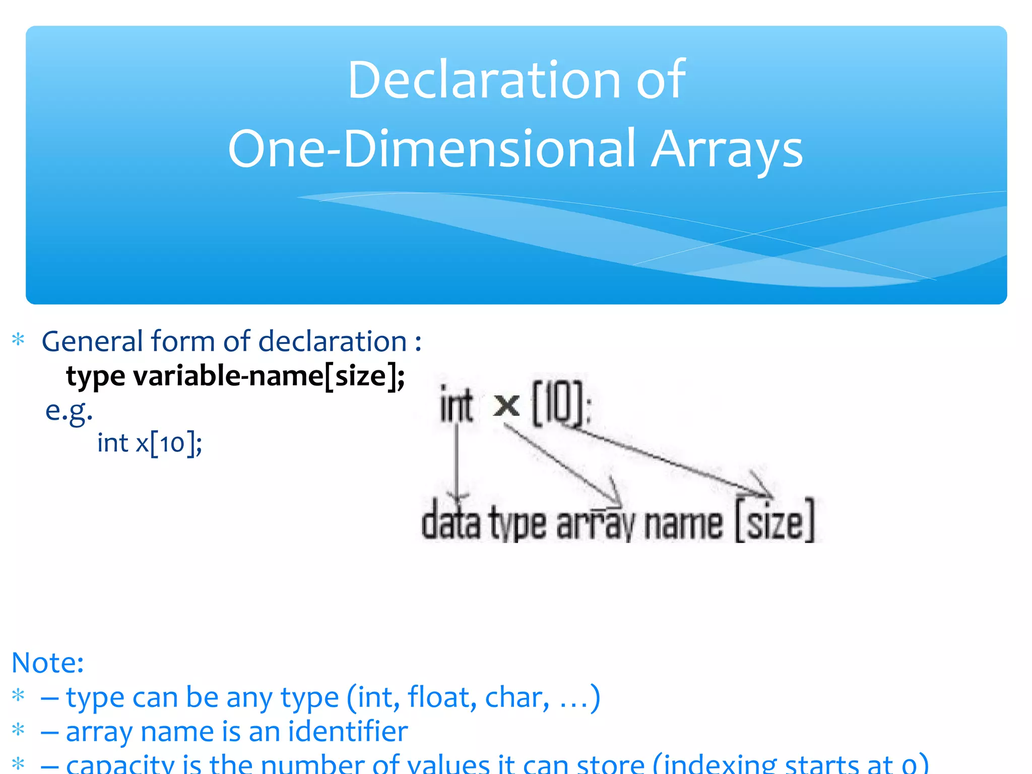 Presentation about arrays | PPT