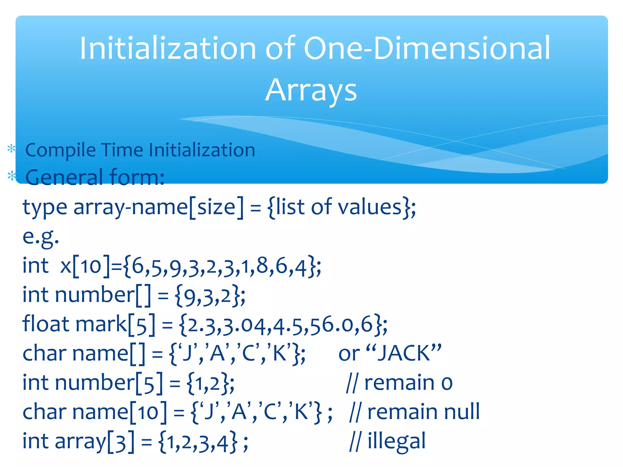 Presentation about arrays | PPT