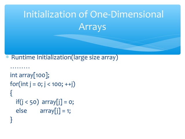 Presentation about arrays | PPT