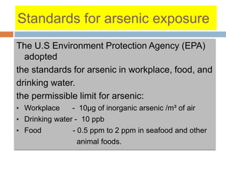 Toxicity of Arsenic | PPTX