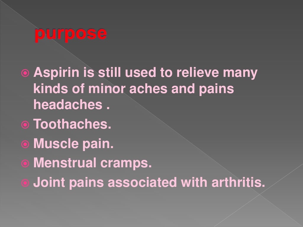 Presentation aspirin