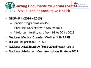 Adolescent Sexual and Reproduction Health Presentation | PDF