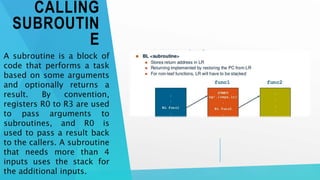 ARM Architecture Subroutine and Flags | PPTX