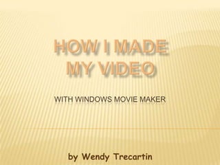 WITH WINDOWS MOVIE MAKER




  by Wendy Trecartin
 