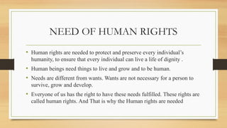 Human Rights of women definition examples girl child protection | PPTX