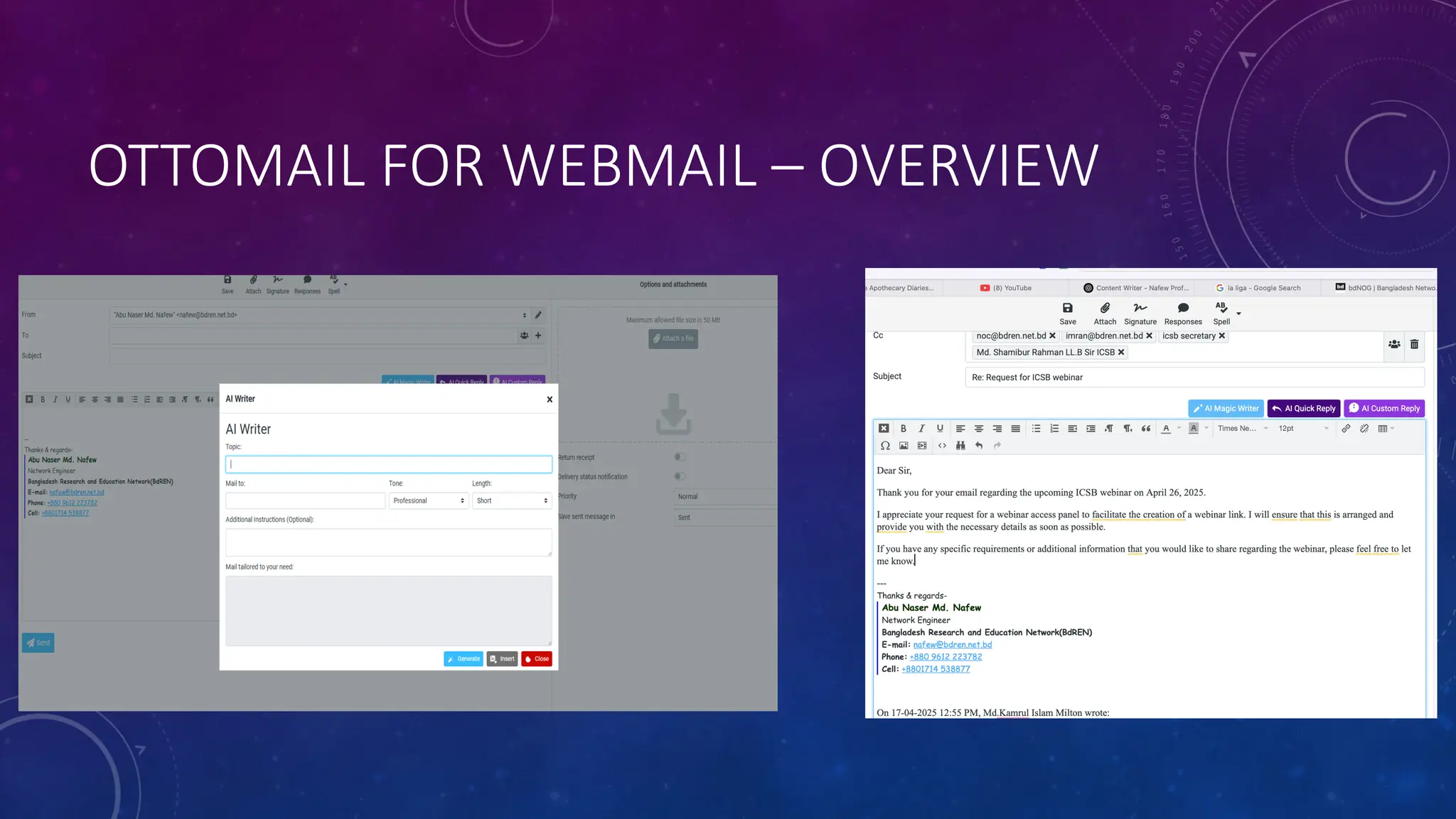 OTTOMAIL FOR WEBMAIL – OVERVIEW
 