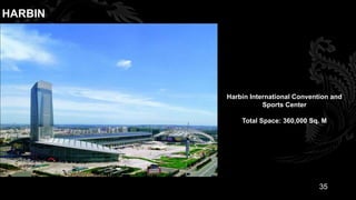 HARBIN




         Harbin International Convention and
                    Sports Center

             Total Space: 360,000 Sq. M




                                     35
 