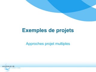 Exemples de projets

 Approches projet multiples
 