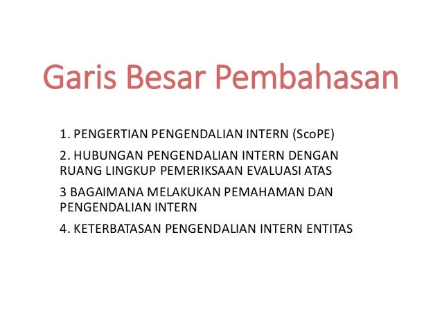 Pengendalian Internal Perusahaan Bab 5 Auditing