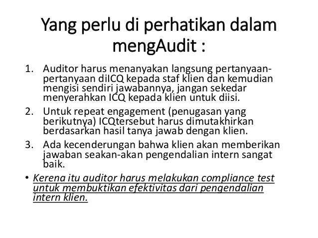 Pengendalian Internal Perusahaan Bab 5 Auditing
