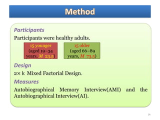 Presentation autobiographical memory | PPTX