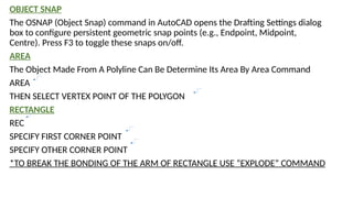 Exploding Vertices Comprehensive AutoCAD Tutorial with AutoLISP and Coordinate Systems | PPTX