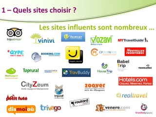 1 – Quels sites choisir ?
Les sites influents sont nombreux …

 