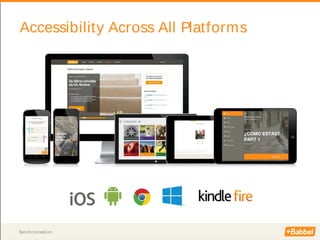 Synchronisation
Accessibility Across All Platforms
 
