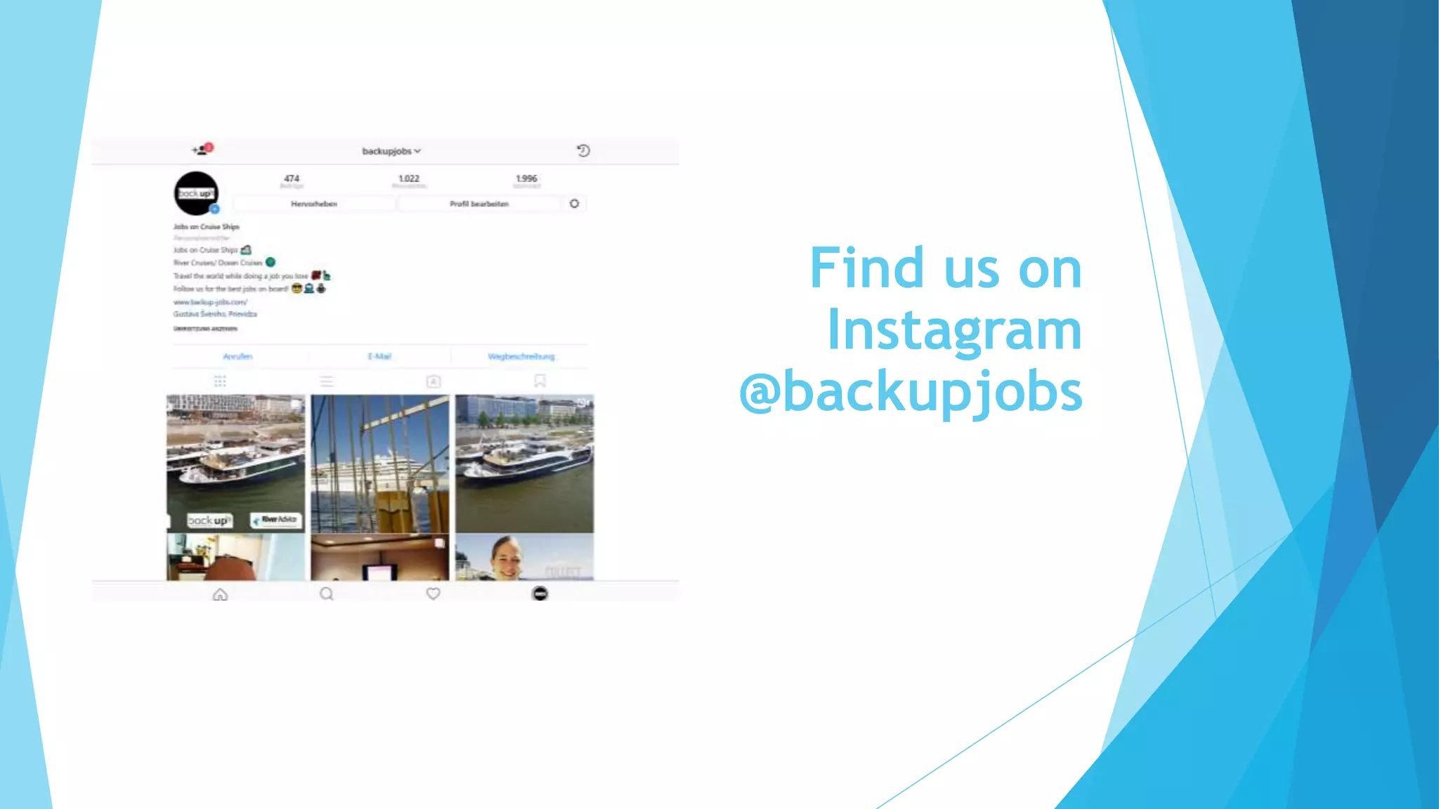 Find us on
Instagram
@backupjobs
 