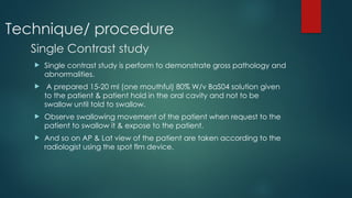 Contrast Swallow Study Presentation on Barium swallow through different sources | PPTX