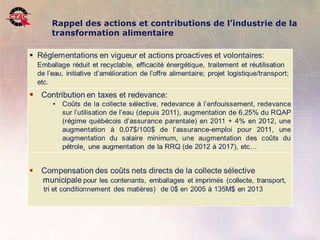 Rappel des actions et contributions de l’industrie de la
                     transformation alimentaire




17   Position de l’industrie de la transformation agroalimentaire, 22 novembre 2006   .
 