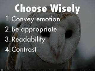 Photo by Richard.Fisher - Creative Commons Attribution License https://www.flickr.com/photos/26693938@N08 Created with Haiku Deck
 