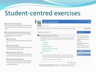Student-centred exercises

 