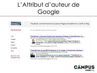 L’Attribut d’auteur de
Google
 