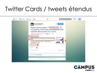 Twitter Cards / tweets étendus
 