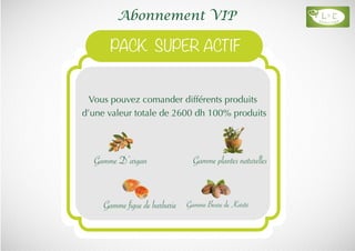 PACK SUPER ACTIF
Vous pouvez comander différents produits
d’une valeur totale de 2600 dh 100% produits
 