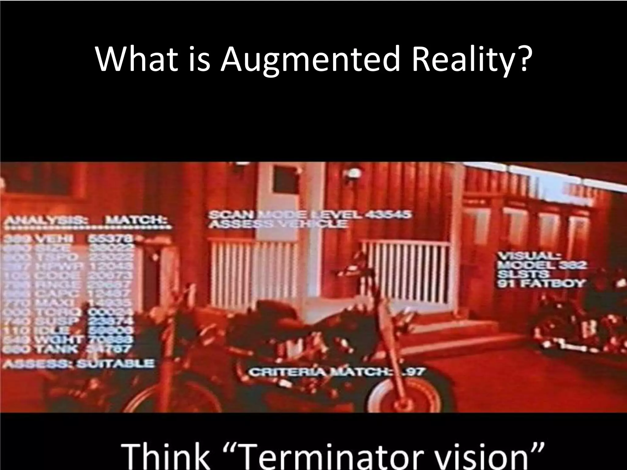 What is Augmented Reality?
 