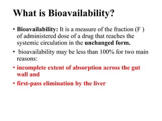 Bioavailability in the Body