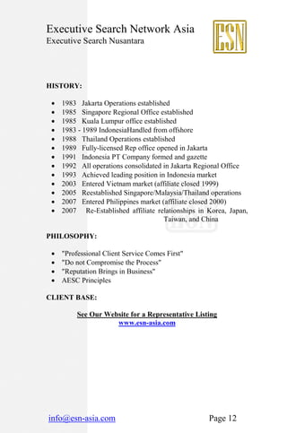 Executive Search Nusantara Brochure