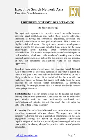 Executive Search Nusantara Brochure