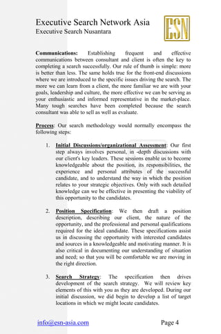 Executive Search Nusantara Brochure