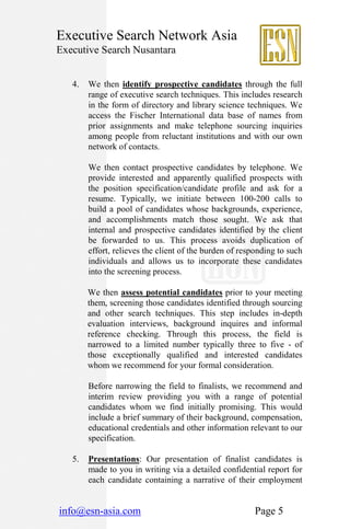 Executive Search Nusantara Brochure