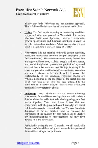 Executive Search Nusantara Brochure