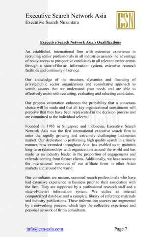 Executive Search Nusantara Brochure