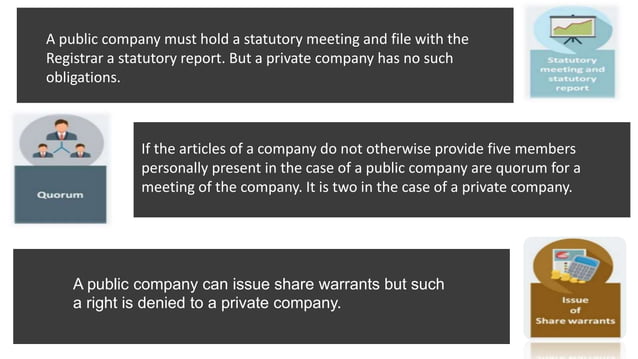 Difference between private company & public company | PPTX