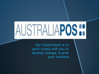 Our Commitment is to
work closely with you to
develop, manage, & grow
          your business
 