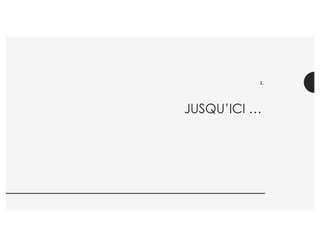 JUSQU’ICI …
1.
 