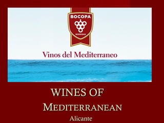WINES OF
MEDITERRANEAN
    Alicante
 