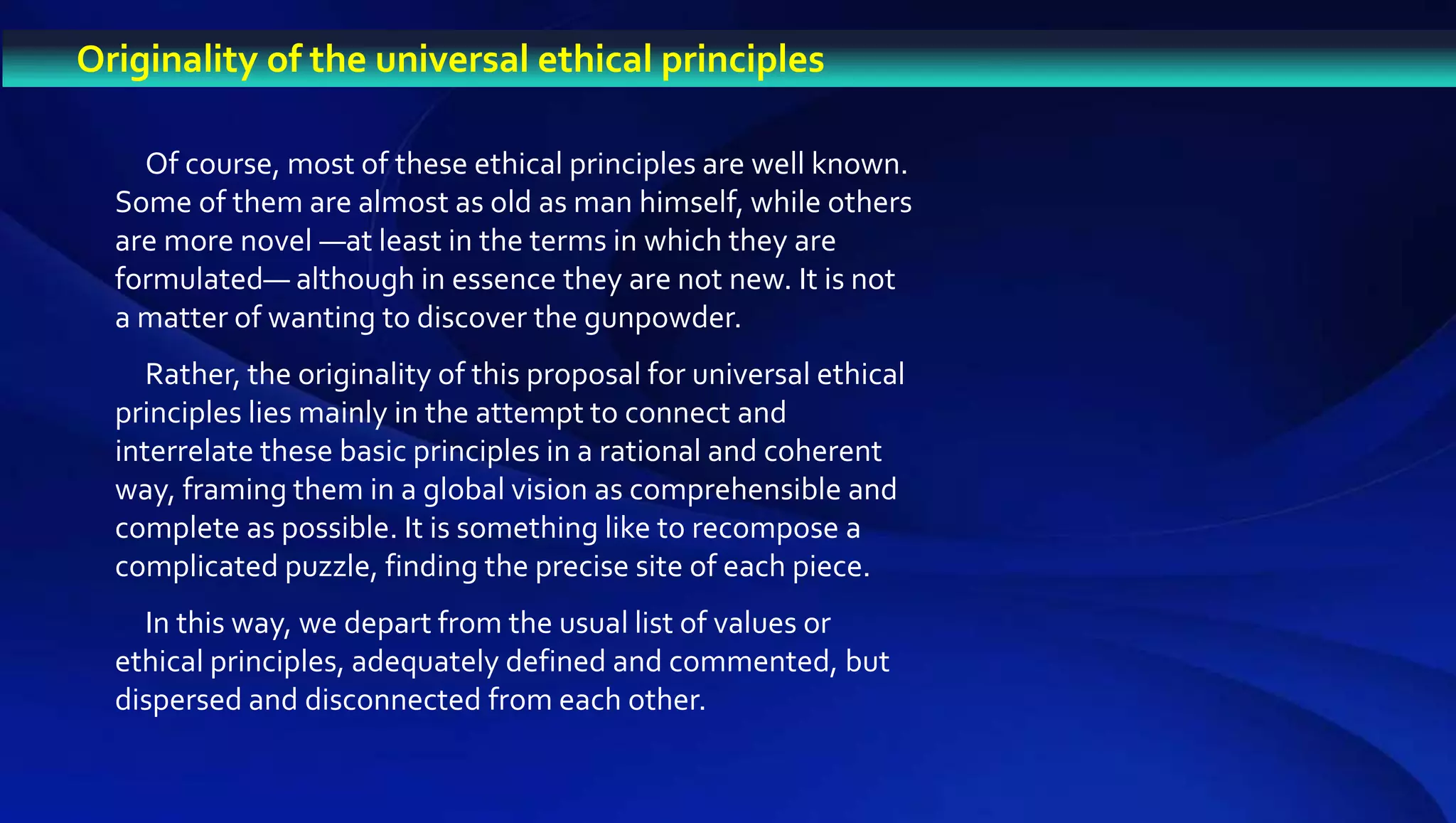 Universal Ethical Principles book 7