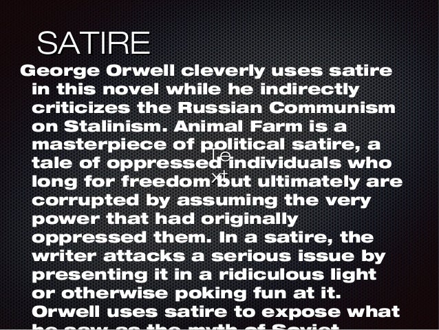 Satire in animal farm essay