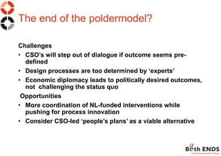 The end of the poldermodel? : the role of dissent in Dutch international water policy 
