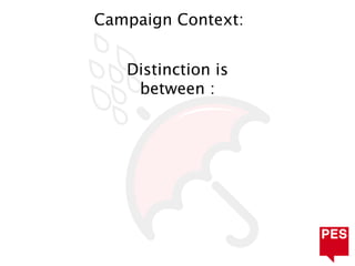 Campaign Context:


   Distinction is
    between :
 