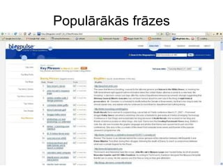 Populārākās frāzes 